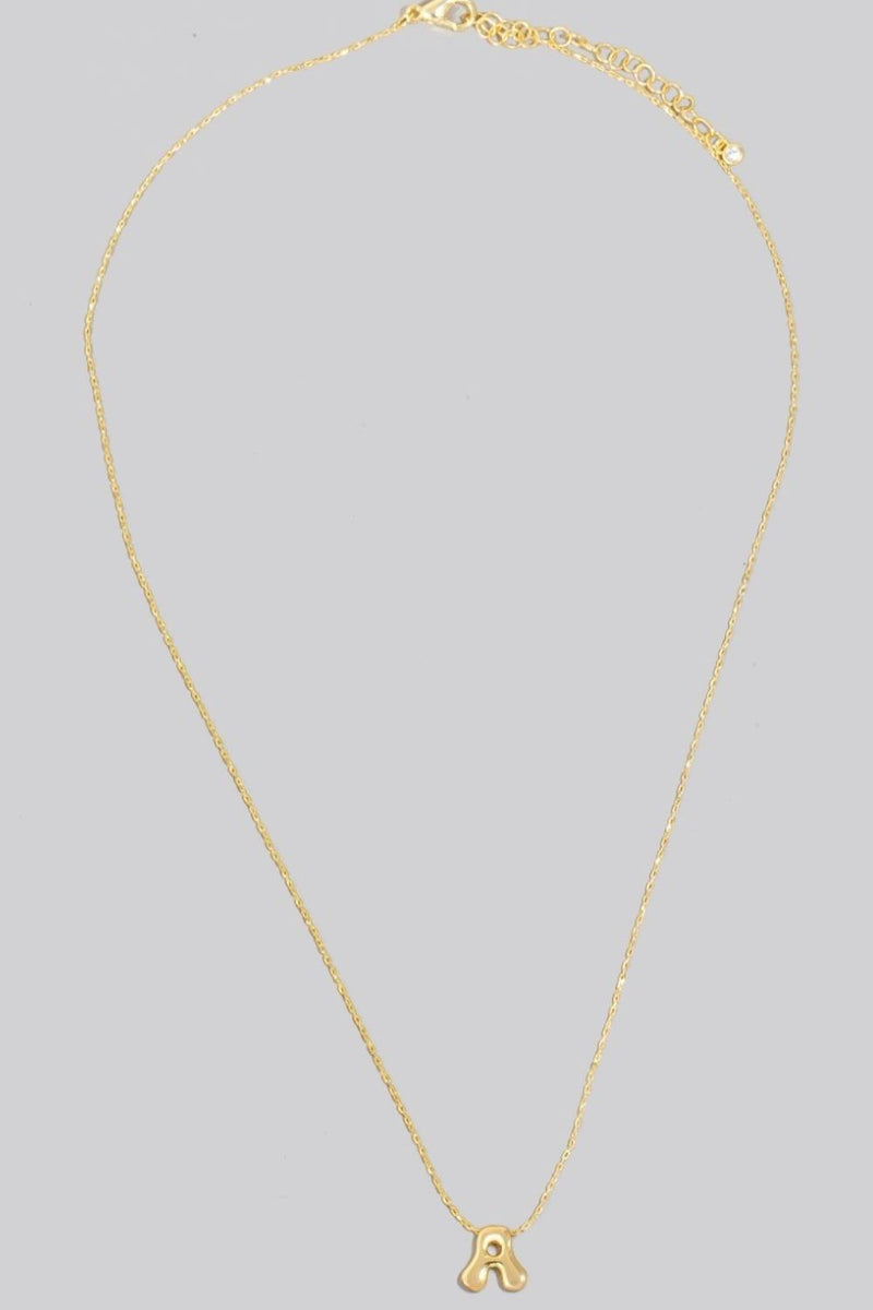 Fame Gold Dipped Bubble Letter Pendant Necklace