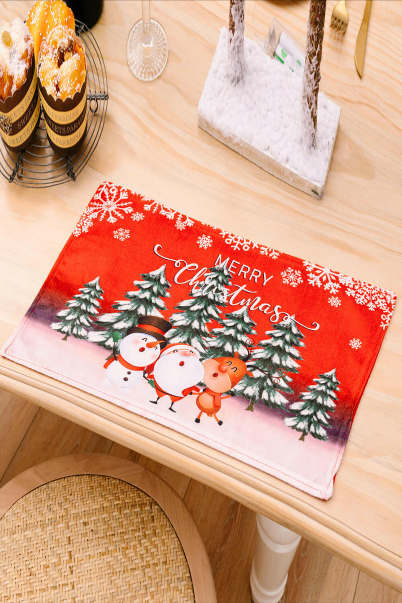 4-Pack Christmas Placemats for Festive Dining