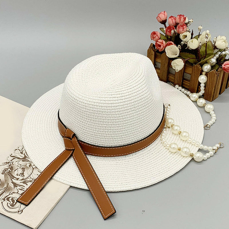 Wide Brim Paper Braided Hat - Stylish & Versatile Accessory