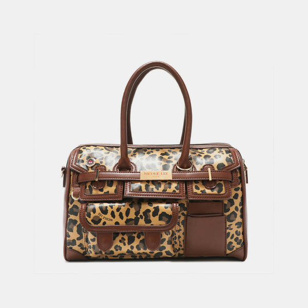 Nicole Lee USA Leopard Boston Bag - Fierce Fashion Statement