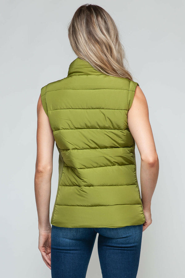 Snobbish Zip Up Turtleneck Vest with Pockets - Stylish Layers