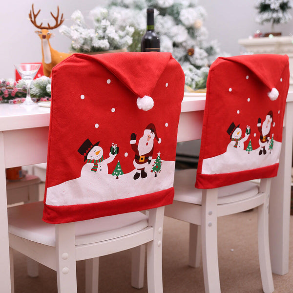 4-Pack Christmas Element Chair Cover - Festive Seating Decor