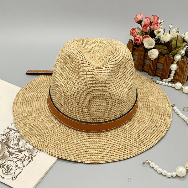 Wide Brim Paper Braided Hat - Stylish & Versatile Accessory