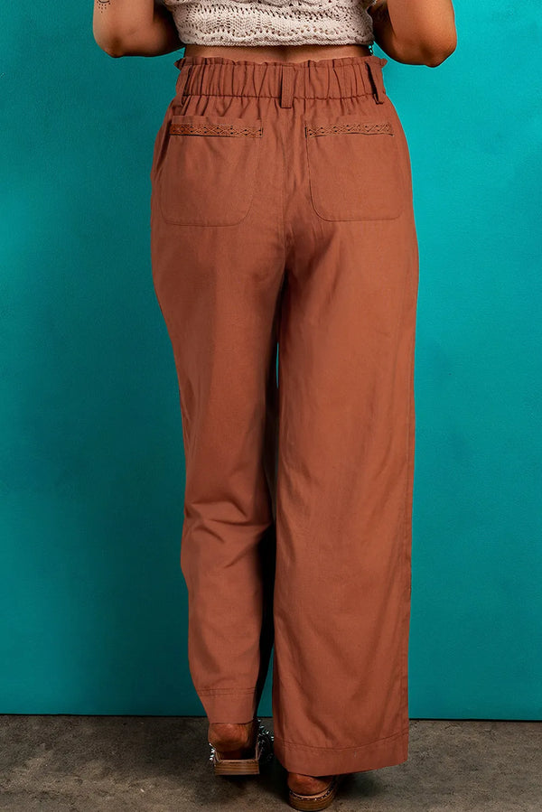 Wide Leg Pants - Stylish Pocketed Comfort for Every Occasion