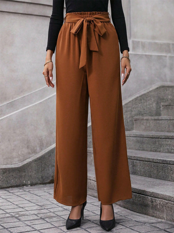 Tied Wide Leg Pants - Stylish and Comfortable Fit