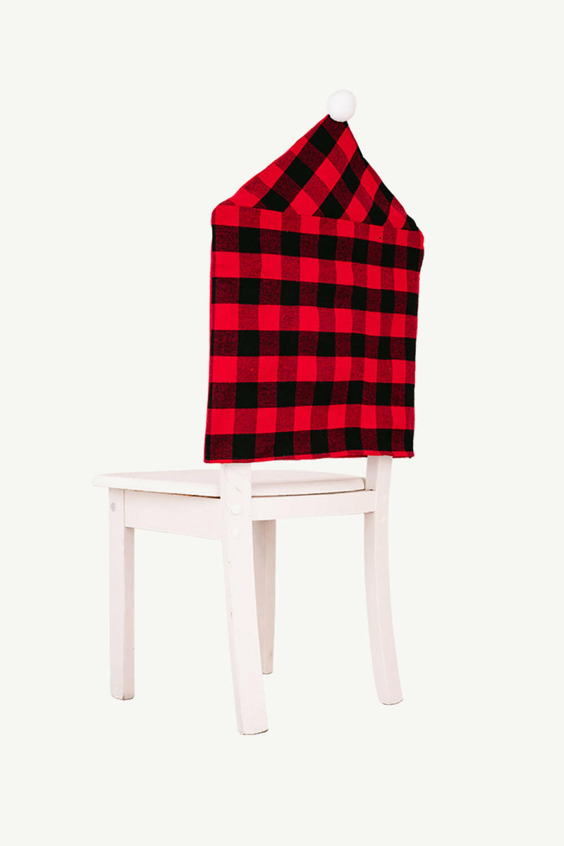 2-Pack Christmas Plaid Chair Covers - Festive & Durable