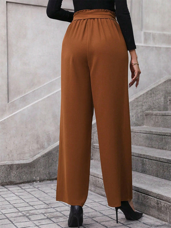 Tied Wide Leg Pants - Stylish and Comfortable Fit